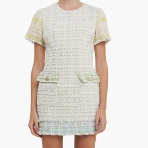 Endless Rose Colorblock Tweed Minidress